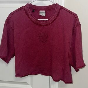 Gymshark Legacy Washed Crop Top - Raspberry Pink